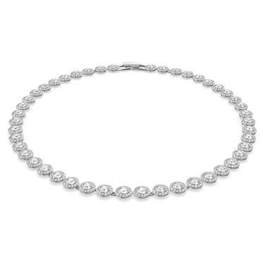 Swarovski Una Angelic Halskette, Rund, Weiss, Rhodiniert im Sale